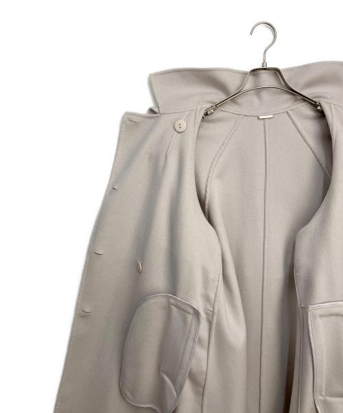 Snidel（スナイデル）Snidel (スナイデル) ウロコカシミアスタンドカラーコート ライトグレーの古着・服飾アイテム