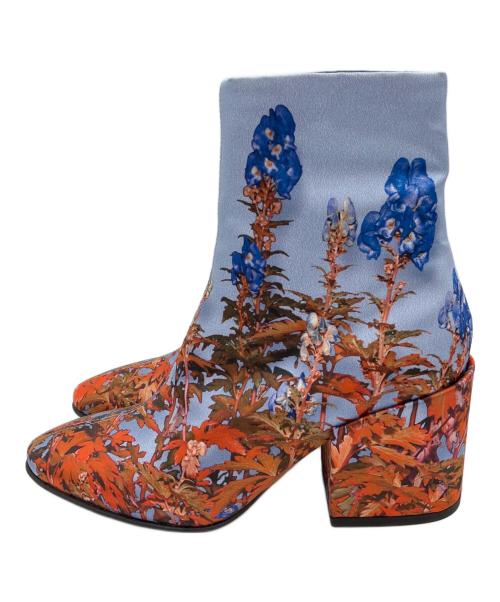 DRIES VAN NOTEN（ドリスヴァンノッテン）DRIES VAN NOTEN (ドリスヴァンノッテン) サイドジップブーツ オレンジ×ブルー サイズ:36の古着・服飾アイテム