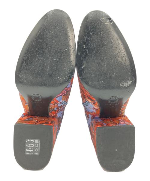 DRIES VAN NOTEN（ドリスヴァンノッテン）DRIES VAN NOTEN (ドリスヴァンノッテン) サイドジップブーツ オレンジ×ブルー サイズ:36の古着・服飾アイテム