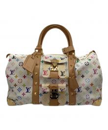 LOUIS VUITTON（ルイ ヴィトン）の古着「トラベルバッグ キーポル45 モノグラム・マルチカラー」｜ホワイト