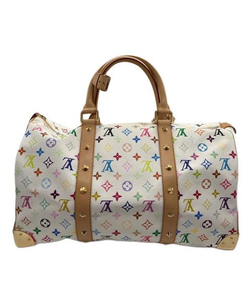 LOUIS VUITTON（ルイ ヴィトン）LOUIS VUITTON (ルイ ヴィトン) トラベルバッグ キーポル45 モノグラム・マルチカラー ホワイトの古着・服飾アイテム