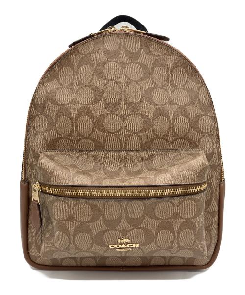 COACH（コーチ）COACH (コーチ) シグネチャー ベージュ×ブラックの古着・服飾アイテム