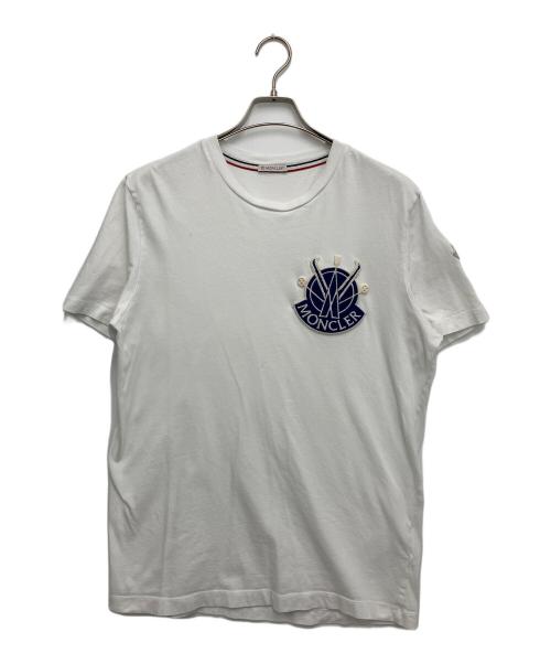 MONCLER（モンクレール）MONCLER (モンクレール) 半袖カットソー ホワイト サイズ:Lの古着・服飾アイテム