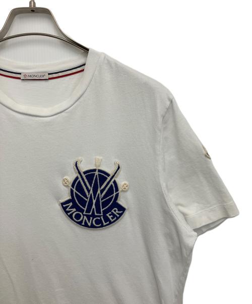 MONCLER（モンクレール）MONCLER (モンクレール) 半袖カットソー ホワイト サイズ:Lの古着・服飾アイテム