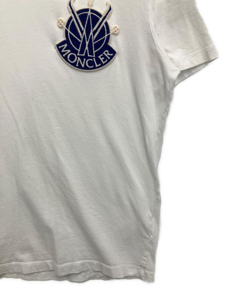 MONCLER（モンクレール）MONCLER (モンクレール) 半袖カットソー ホワイト サイズ:Lの古着・服飾アイテム