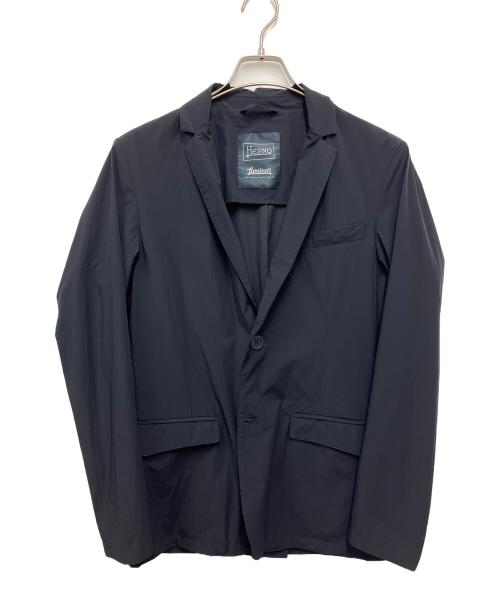 HERNO（ヘルノ）HERNO (ヘルノ) ストレッチテーラードジャケット ネイビー サイズ:44の古着・服飾アイテム