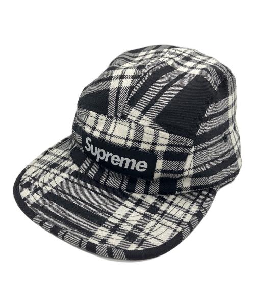 SUPREME（シュプリーム）SUPREME (シュプリーム) LOCHCARRON CAMP CAP ブラック×ホワイト サイズ:Freeの古着・服飾アイテム