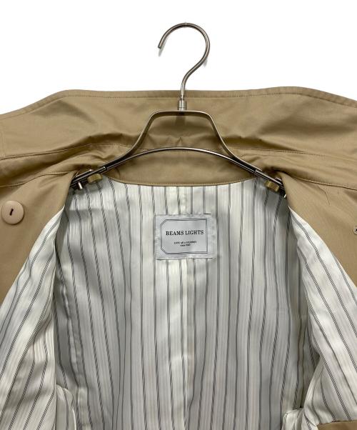 BEAMS Lights（ビームスライト）BEAMS Lights (ビームスライト) 撥水トレンチコート ベージュ×ホワイト サイズ:40の古着・服飾アイテム