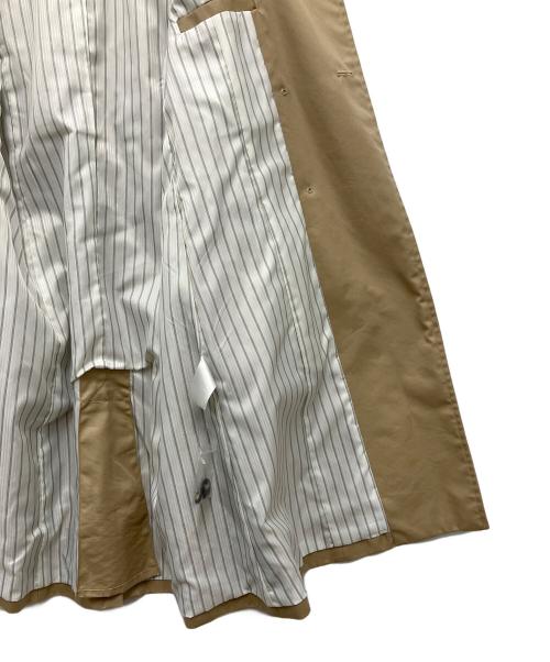 BEAMS Lights（ビームスライト）BEAMS Lights (ビームスライト) 撥水トレンチコート ベージュ×ホワイト サイズ:40の古着・服飾アイテム