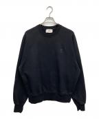 AMI Alexandre Mattiussiアミアレクサンドルマテュッシ）の古着「AMI DE COEUR スウェットシャツ」｜ブラック
