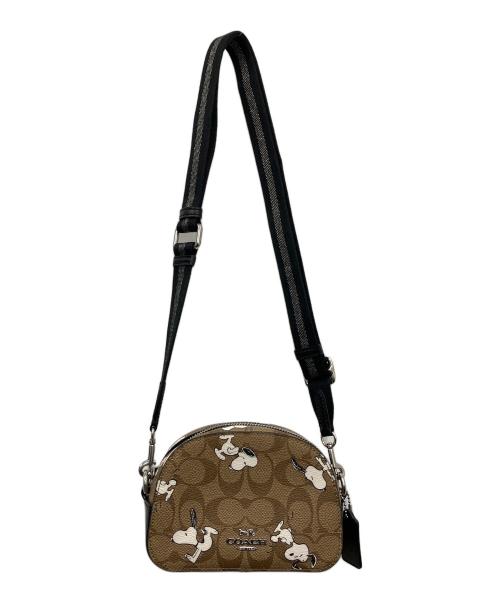 COACH（コーチ）COACH (コーチ) ショルダーポーチ シグネチャー スヌーピー ブラウンの古着・服飾アイテム