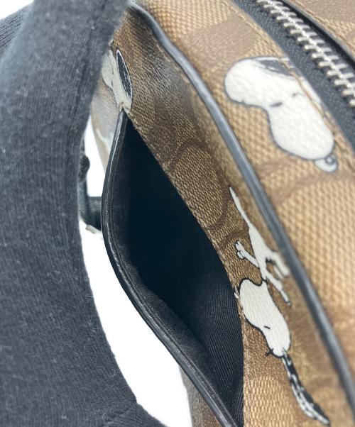 COACH（コーチ）COACH (コーチ) ショルダーポーチ シグネチャー スヌーピー ブラウンの古着・服飾アイテム