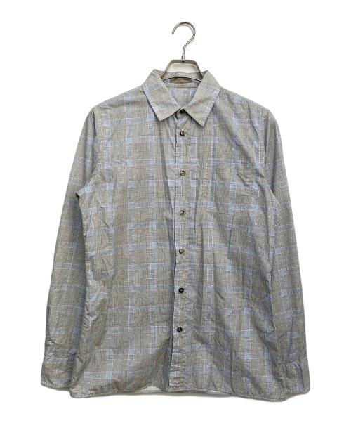 BOTTEGA VENETA（ボッテガベネタ）BOTTEGA VENETA (ボッテガベネタ) 長袖シャツ ブルー×ベージュ サイズ:46の古着・服飾アイテム