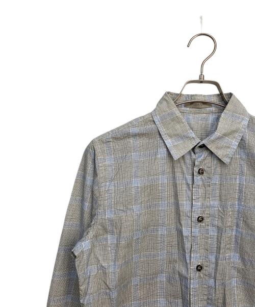 BOTTEGA VENETA（ボッテガベネタ）BOTTEGA VENETA (ボッテガベネタ) 長袖シャツ ブルー×ベージュ サイズ:46の古着・服飾アイテム