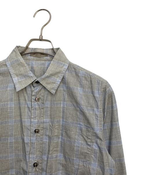 BOTTEGA VENETA（ボッテガベネタ）BOTTEGA VENETA (ボッテガベネタ) 長袖シャツ ブルー×ベージュ サイズ:46の古着・服飾アイテム