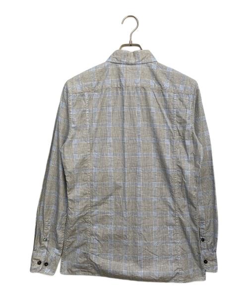 BOTTEGA VENETA（ボッテガベネタ）BOTTEGA VENETA (ボッテガベネタ) 長袖シャツ ブルー×ベージュ サイズ:46の古着・服飾アイテム