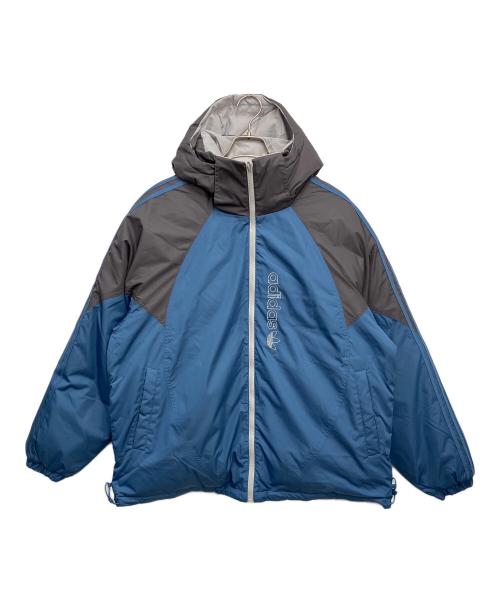 adidas（アディダス）adidas (アディダス) ダウンジャケット ブルー×グレー サイズ:XLの古着・服飾アイテム