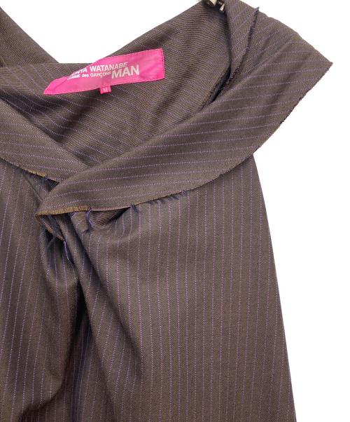 JUNYA WATANABE MAN PINK（ジュンヤワタナベマン ピンク）JUNYA WATANABE MAN PINK (ジュンヤワタナベマン ピンク) ノースリーブ・キャミソールワンピース ブラウン×パープル サイズ:Mの古着・服飾アイテム