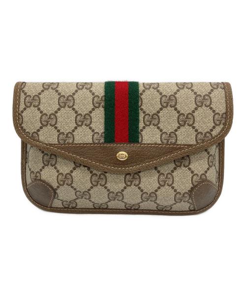 GUCCI（グッチ）GUCCI (グッチ) ポーチ　GG　シェリーライン ブラウンの古着・服飾アイテム