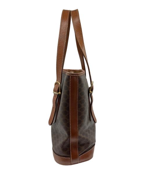 CELINE（セリーヌ）CELINE (セリーヌ) マカダム柄　ハンドバッグ ブラウンの古着・服飾アイテム