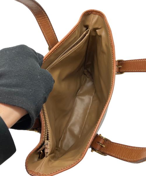 CELINE（セリーヌ）CELINE (セリーヌ) マカダム柄　ハンドバッグ ブラウンの古着・服飾アイテム