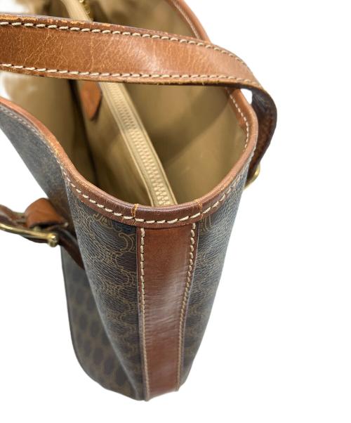 CELINE（セリーヌ）CELINE (セリーヌ) マカダム柄　ハンドバッグ ブラウンの古着・服飾アイテム