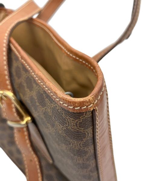 CELINE（セリーヌ）CELINE (セリーヌ) マカダム柄　ハンドバッグ ブラウンの古着・服飾アイテム