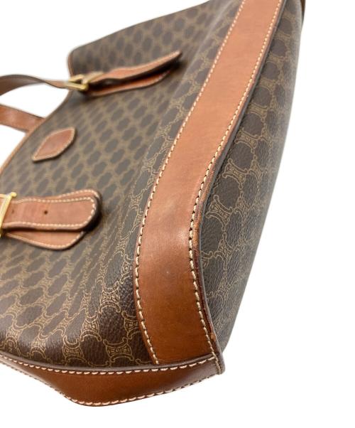 CELINE（セリーヌ）CELINE (セリーヌ) マカダム柄　ハンドバッグ ブラウンの古着・服飾アイテム