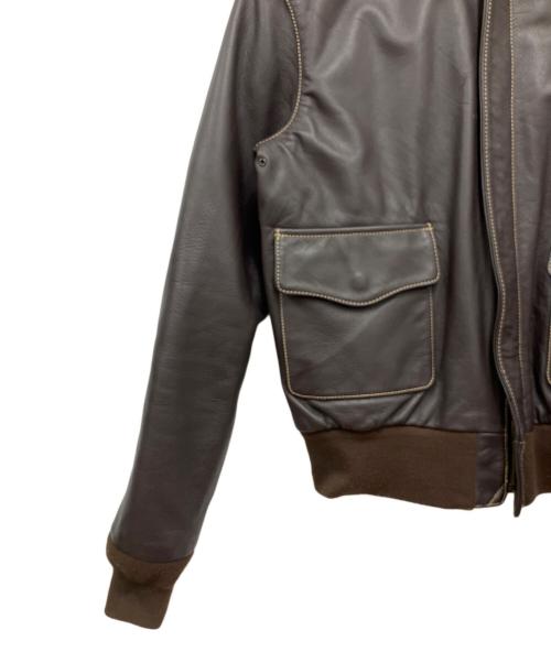 MORGAN MEMPHIS BELLE（モーガン メンフィス ベル）MORGAN MEMPHIS BELLE (モーガン メンフィス ベル) レザージャケット ブラウン サイズ:38の古着・服飾アイテム