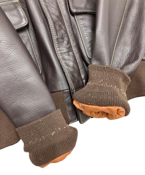 MORGAN MEMPHIS BELLE（モーガン メンフィス ベル）MORGAN MEMPHIS BELLE (モーガン メンフィス ベル) レザージャケット ブラウン サイズ:38の古着・服飾アイテム