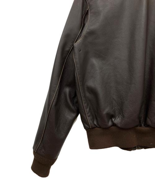 MORGAN MEMPHIS BELLE（モーガン メンフィス ベル）MORGAN MEMPHIS BELLE (モーガン メンフィス ベル) レザージャケット ブラウン サイズ:38の古着・服飾アイテム