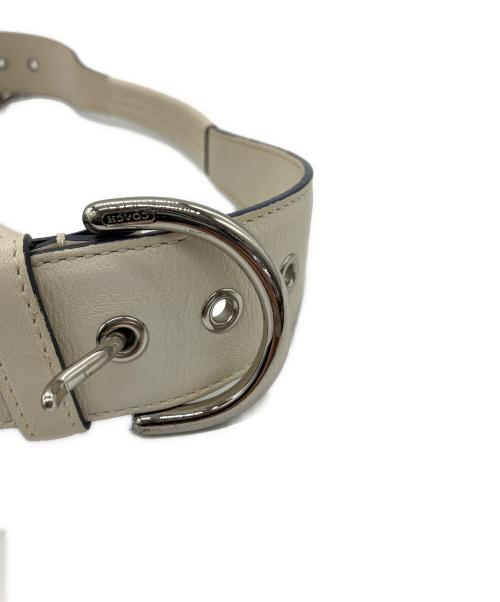 COACH（コーチ）COACH (コーチ) シグネチャー　ワンショルダーバッグ  ホワイト×ブルーの古着・服飾アイテム