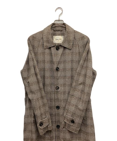 PALTO（パルト）PALTO (パルト) ロングコート ベージュ×ブラック サイズ:Freeの古着・服飾アイテム