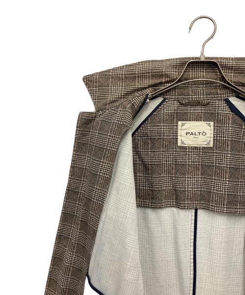 PALTO（パルト）PALTO (パルト) ロングコート ベージュ×ブラック サイズ:Freeの古着・服飾アイテム