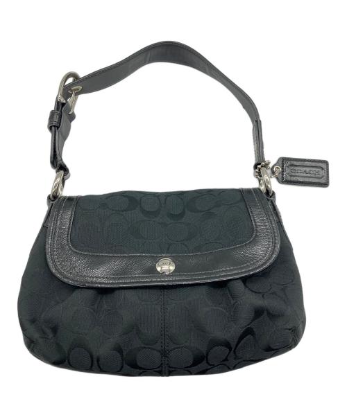COACH（コーチ）COACH (コーチ) シグネチャー　ワンショルダーバッグ ブラックの古着・服飾アイテム