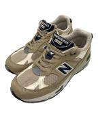 NEW BALANCEニューバランス）の古着「スニーカー M991BTN」｜ベージュ×ネイビー