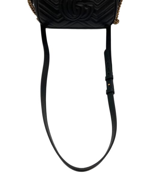 GUCCI（グッチ）GUCCI (グッチ) ショルダーバッグ GGマーモント ブラックの古着・服飾アイテム