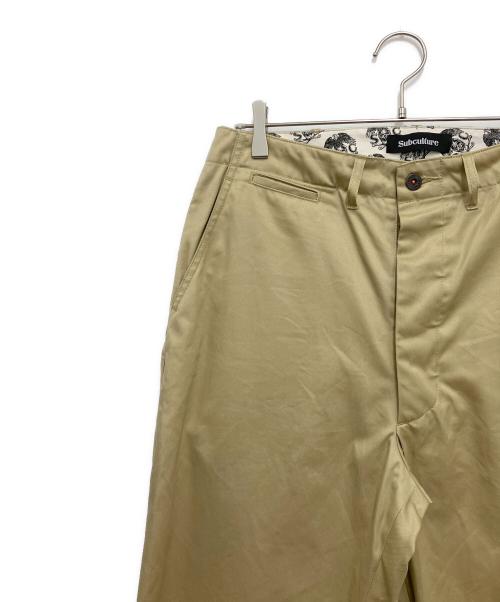 Subculture（サブカルチャー）Subculture (サブカルチャー) チノパン ベージュ サイズ:2の古着・服飾アイテム