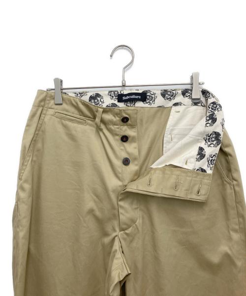 Subculture（サブカルチャー）Subculture (サブカルチャー) チノパン ベージュ サイズ:2の古着・服飾アイテム