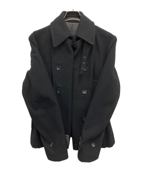 Y's（ワイズ）Y's (ワイズ) ショートウールコート ブラック サイズ:1の古着・服飾アイテム