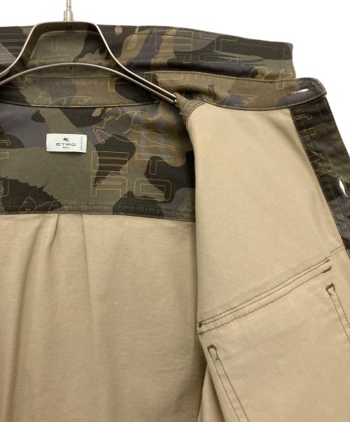 ETRO（エトロ）ETRO (エトロ) ペガソプリント迷彩柄シャツ レッド サイズ:Lの古着・服飾アイテム