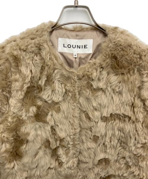 LOUNIE（ルーニー）LOUNIE (ルーニー) フェイクムートンコート ベージュ サイズ:38の古着・服飾アイテム