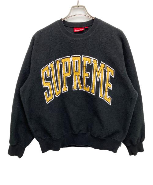 SUPREME（シュプリーム）SUPREME (シュプリーム) INSIDE OUT CREWNECK(インサイドアウトクルーネック) ブラック×イエロー サイズ:Sの古着・服飾アイテム