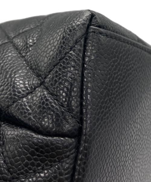 CHANEL（シャネル）CHANEL (シャネル) チェーンストラップトートバッグ マトラッセ キャビアスキン ブラックの古着・服飾アイテム