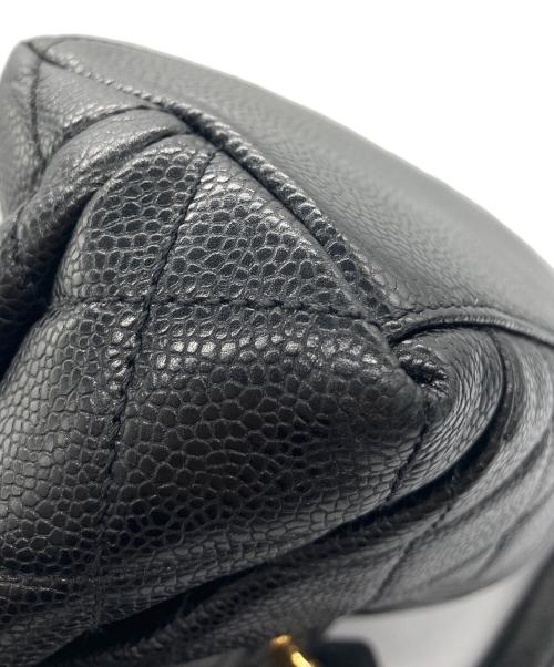 CHANEL（シャネル）CHANEL (シャネル) チェーンストラップトートバッグ マトラッセ キャビアスキン ブラックの古着・服飾アイテム