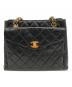 CHANEL (シャネル) チェーンストラップトートバッグ マトラッセ キャビアスキン ブラック：300000円