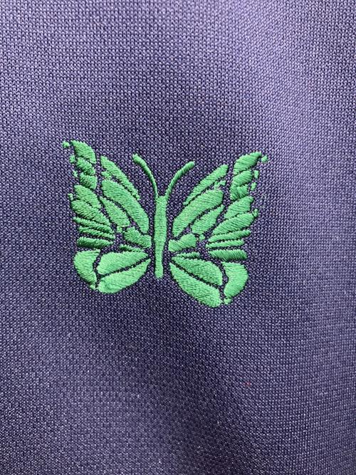 Needles（ニードルズ）Needles (ニードルズ) Bshop別注 Track Crew Neck Shirt Poly Smooth ネイビー×グリーン サイズ:Mの古着・服飾アイテム