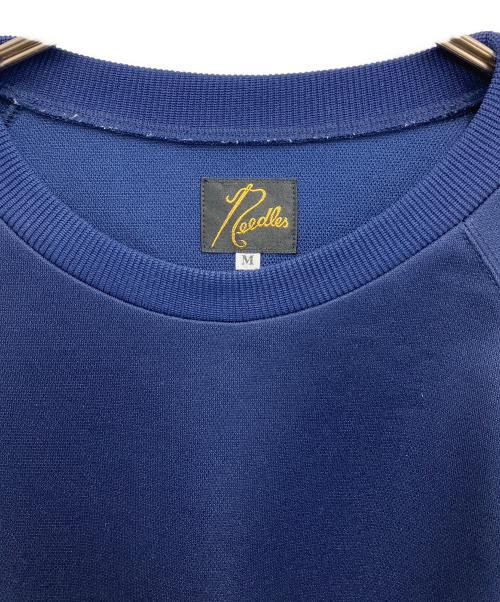 Needles（ニードルズ）Needles (ニードルズ) Bshop別注 Track Crew Neck Shirt Poly Smooth ネイビー×グリーン サイズ:Mの古着・服飾アイテム