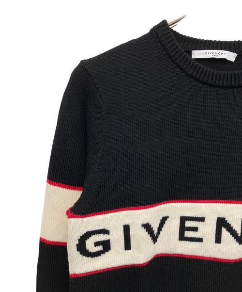 GIVENCHY（ジバンシィ）GIVENCHY (ジバンシィ) Band Heavy Sweater ブラック×アイボリー サイズ:Mの古着・服飾アイテム