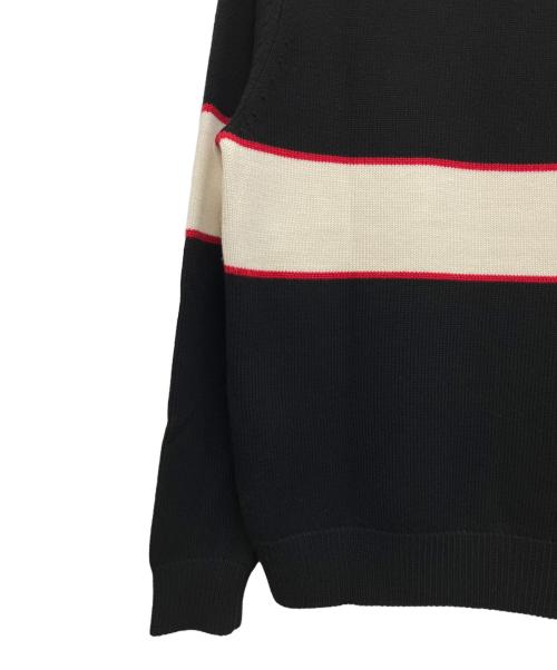 GIVENCHY（ジバンシィ）GIVENCHY (ジバンシィ) Band Heavy Sweater ブラック×アイボリー サイズ:Mの古着・服飾アイテム
